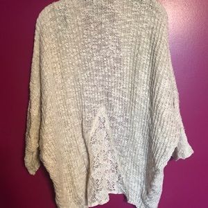 Forever21 beige knit lace cardigan